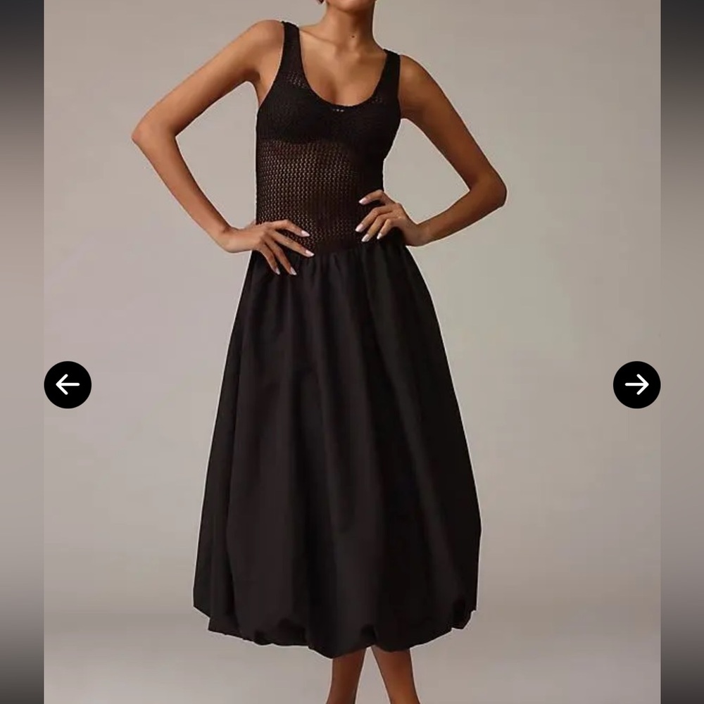Astr Black Sleeveless Mesh Bodice Maxi Dress